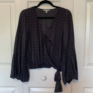 American Eagle Flowy Blouse - Size M - Dark Purple